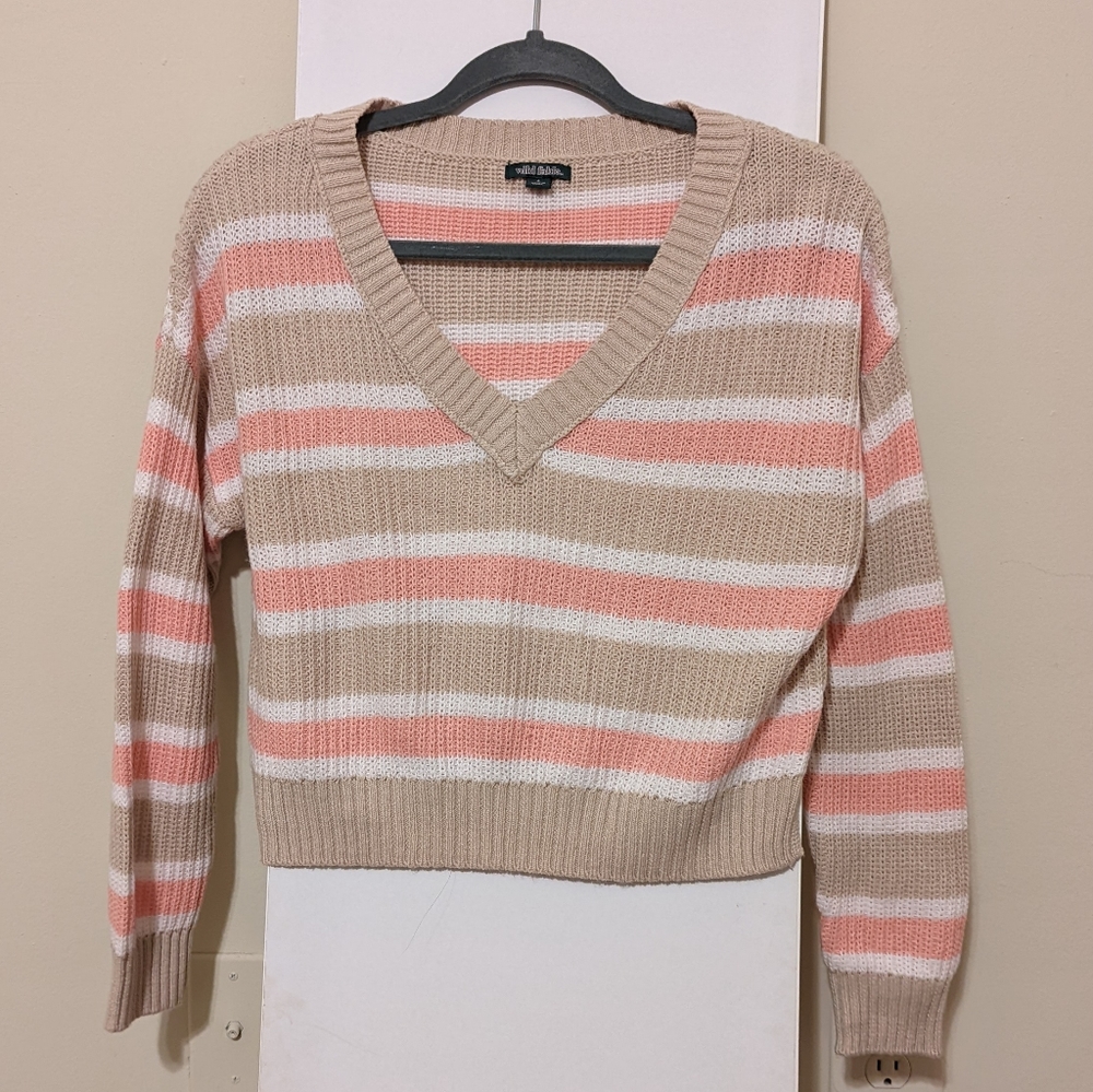 Cropped Napoleon Striped Sweater
